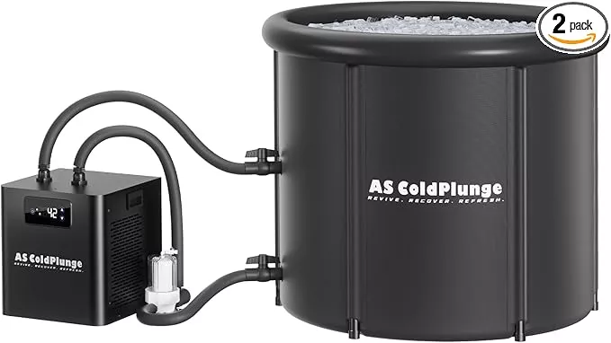 1/3HP Ice Bath Chiller & Cold Plunge Tub Kit XL 100 Gal Insulated Ice Pod, External Pump & Filter, Cold Plunge Tub with Water Chille for Athletes, Recovery & Home Wellness