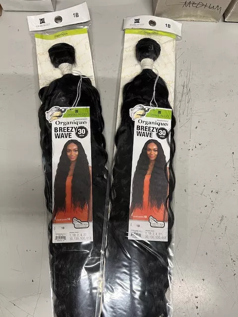 2 PACKS SPECIAL DEAL FOR ORGANIQUE BREEZY WAVE 30 INCH (COLOR 1 AND 1B