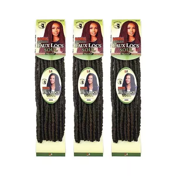 [3 Pack Deal] Bobbi Boss Bomba Dreadlocks Synthetic Crochet Braid – BOMBA FAUX LOCS SOUL 18