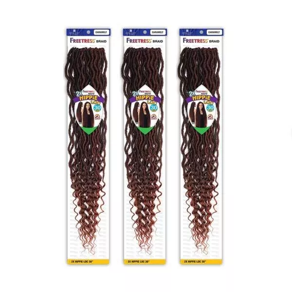 [3 Pack Deal] Freetress Synthetic Crochet Braid – 2X HIPPIE LOC 30