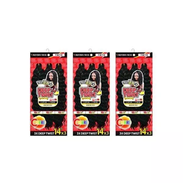 [3 Pack Deal] Motown Tress Synthetic Crochet Braiding Hair – 3X DEEP TWIST 14