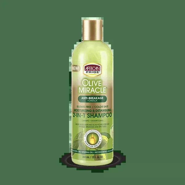 AFRICAN PRIDE – Olive Miracle 2-In-1 Shampoo & Conditioner 12oz