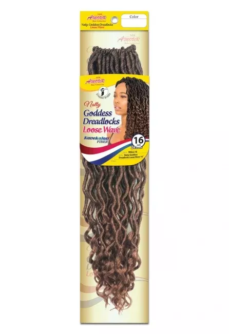 Amour Hair Collection Crochet Braids Natty Goddess Dreadlocks Loose Wavy 16″