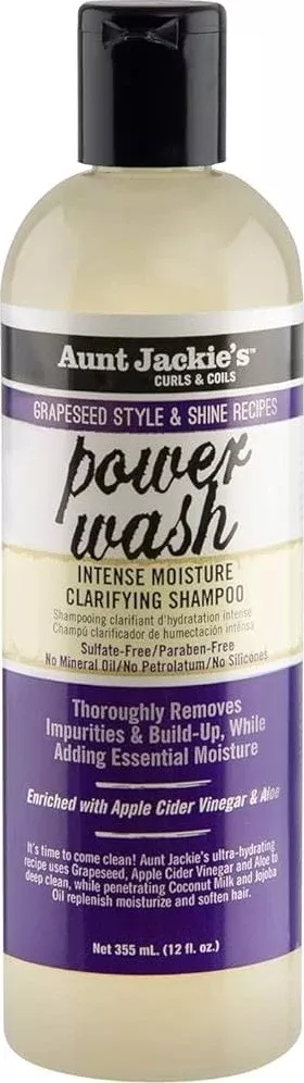 Aunt Jackie’s Power Wash Moisture Clarifying Shampoo 355ml