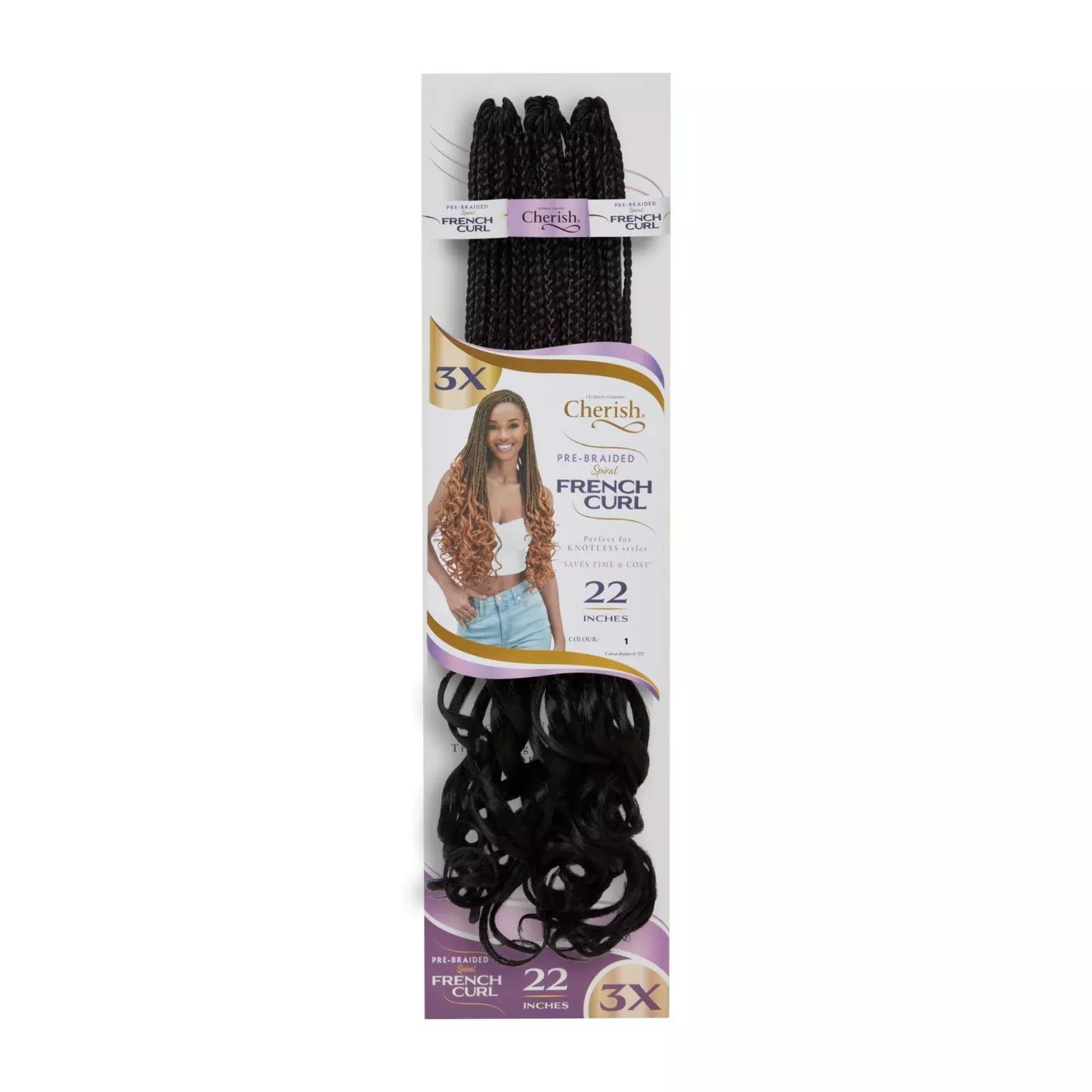 Cherish – Pre Braided Spiral French Curl 22″