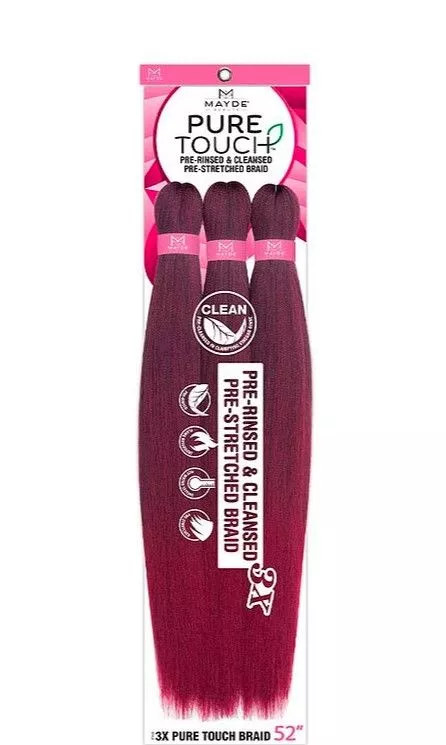 Mayde Pre-Rinsed & Cleansed Pre-Stretched Braid 3X Pure Touch Braid 52