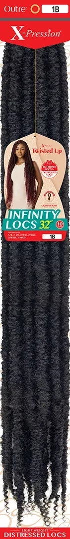 Outre Crochet Braids X Pression Twisted Up Infinity Locs 32 INCH