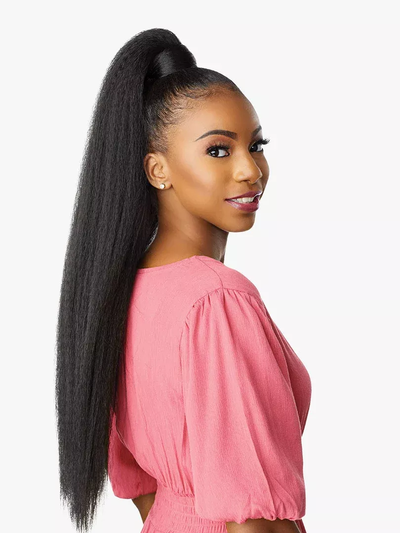 Sensationnel Synthetic Ponytail Instant Pony Wrap KINKY STRAIGHT 30"