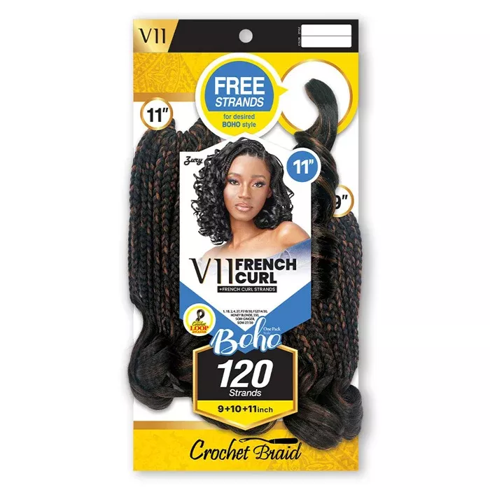 Zury Sis V11 Boho 120 Strands Pre-Looped Crochet Braid – V11 FRENCH CU