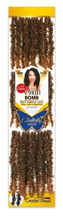 Zury Synthetic Pre-Looped Crochet Braid Hair BOMB BUTTERFLY LOC V 9,10