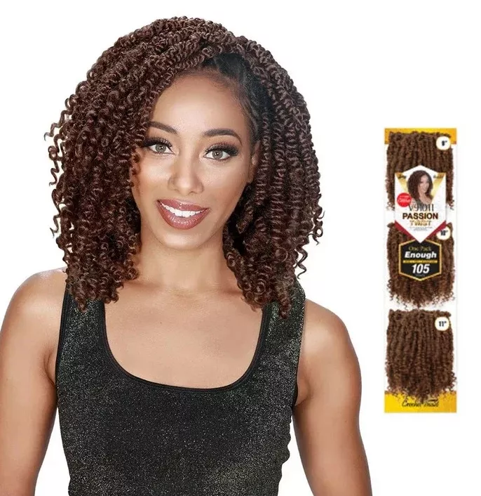Zury Synthetic Pre-Looped Crochet Braid Hair PASSION TWIST V 9,10,11″